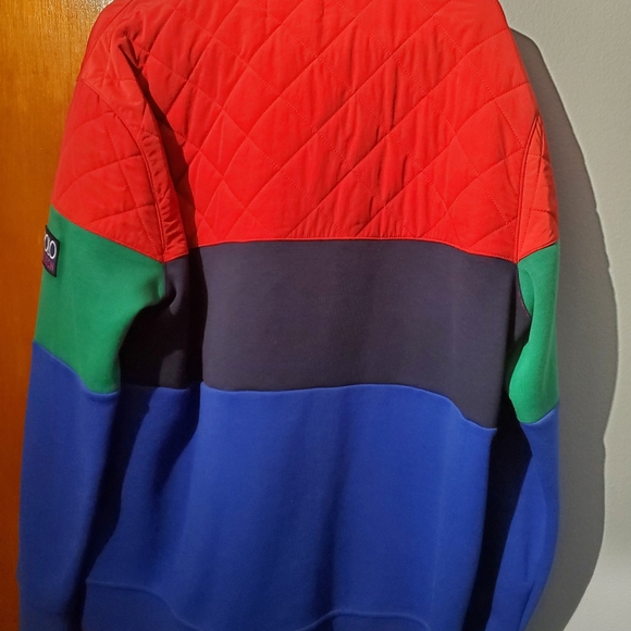 Polo Ralph Lauren Hi-Tech Rafting Club Pullover Half Zip Red Blue Green Size XL - Picture 2 of 3